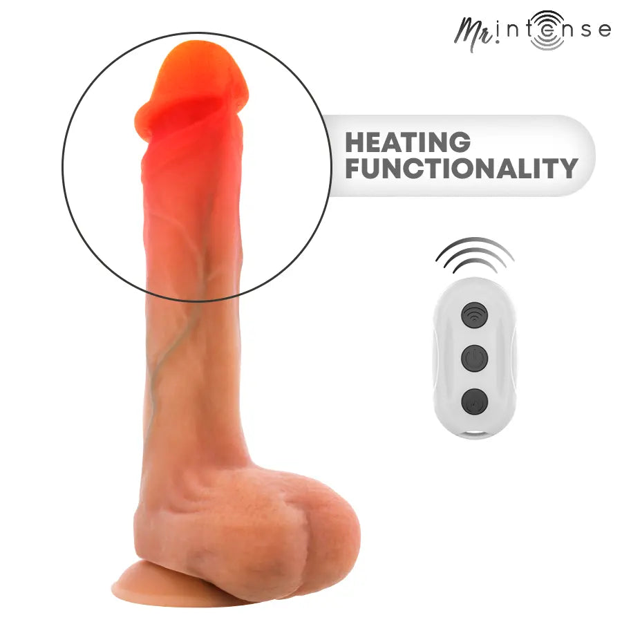 MR INTENSE - BRADLEY GODEMICHET VIBRANT EN SILICONE AVEC EFFET CHAUFFANT ET TÉLÉCOMMANDE 21 CM -Ø- 4,2 CM MR. INTENSE HIGH TECH