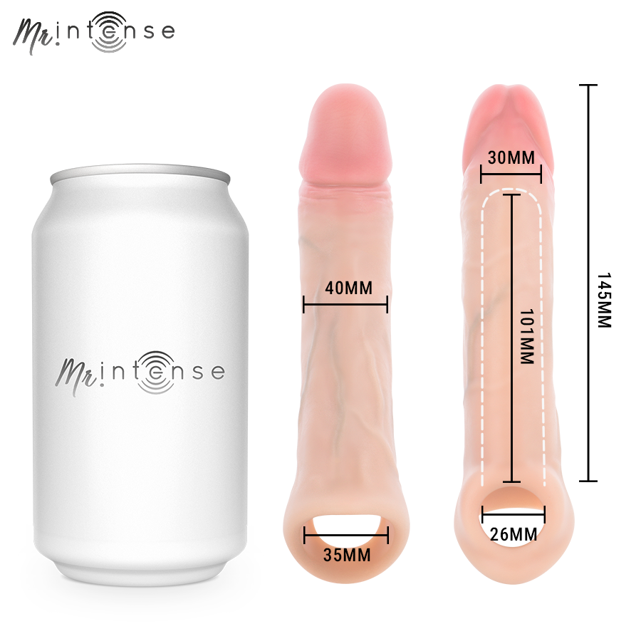 MR INTENSE - ARNOLD M VIBRATEUR MANCHON PÉNIS EN SILICONE AVEC TÉLÉCOMMANDE 14,5 CM -Ø- 4 CM MR. INTENSE PENIS ACCESSORIES