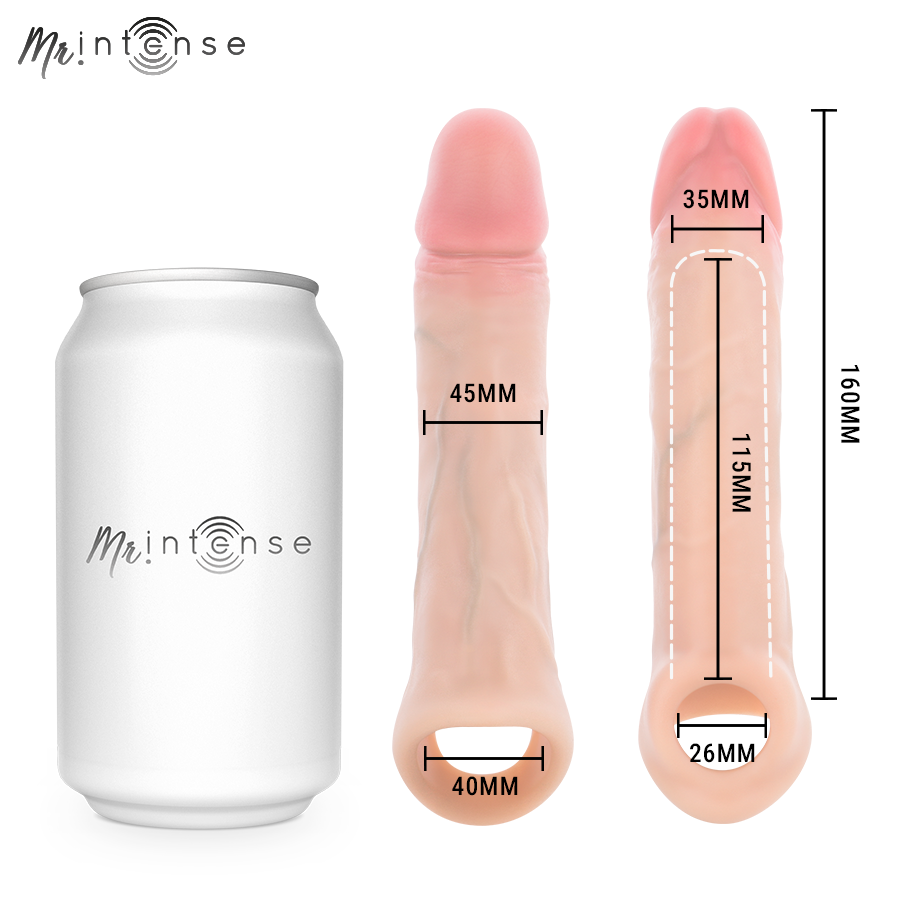 MR INTENSE - ARNOLD L VIBRATEUR MANCHON PÉNIS EN SILICONE AVEC TÉLÉCOMMANDE 16 CM -Ø- 4,5 CM MR. INTENSE PENIS ACCESSORIES