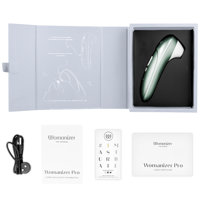 WOMANIZER - STIMULATEUR CLITORIAL PRO VIBRANT VERT SAUGE WOMANIZER