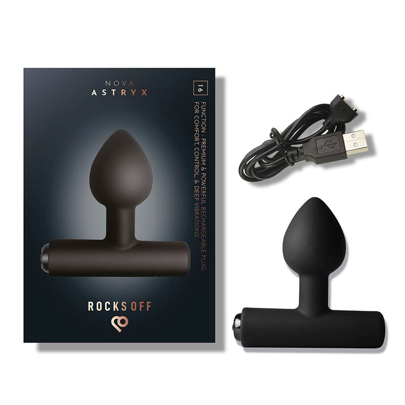 ROCKS-OFF - MINI BAGUETTE RECHARGEABLE 16 FONCTIONS ROSE PIVOINE ROCKS-OFF