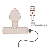 ROCKS-OFF - MINI BAGUETTE RECHARGEABLE 16 FONCTIONS ROSE PIVOINE ROCKS-OFF