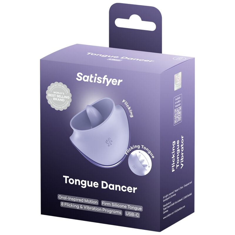 SATISFYER - TONGUE DANCER STIMULATEUR CLITORIAL AVEC VIBRATIONS ET PULSATIONS LILAS SATISFYER VIBRATOR