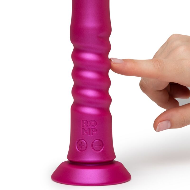ROMP - JIGGLE VIBRATEUR À VENTOUSE ROSE, AVEC MOUVEMENTS DE HAUT EN BAS ROMP