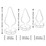 ROMP - KIT D'ENTRAÎNEMENT ANAL LUSTER S/M/L AVEC BASE EN FORME DE FLEUR ROMP