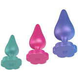 ROMP - KIT D'ENTRAÎNEMENT ANAL LUSTER S/M/L AVEC BASE EN FORME DE FLEUR ROMP