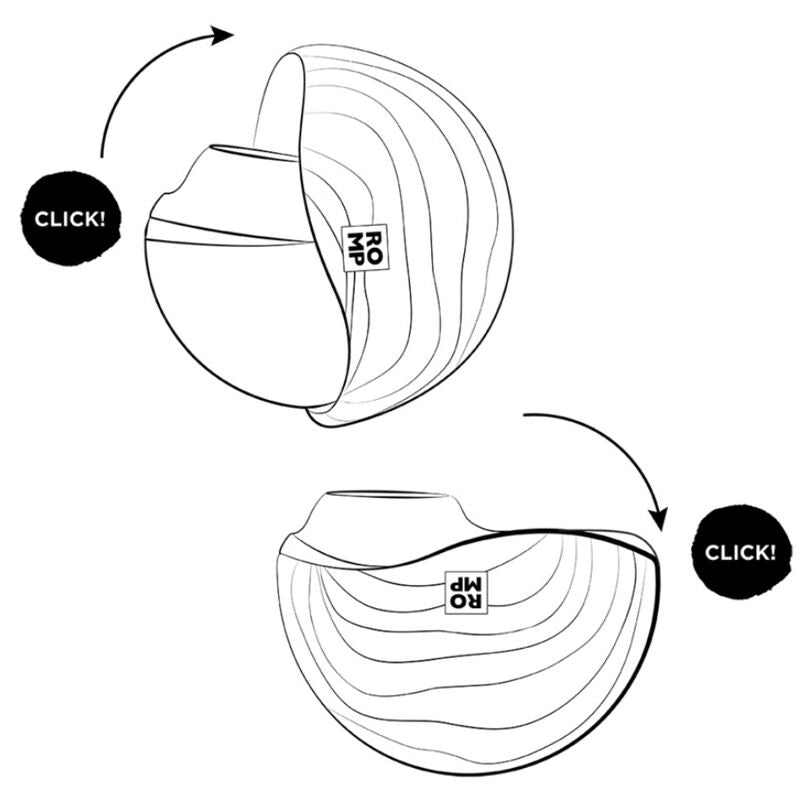 ROMP - ANTITUDE DE SUCCION CLITORIELLE ROTATIVE AVEC OUVERTURE ET FERMETURE ROTATIVES ROMP
