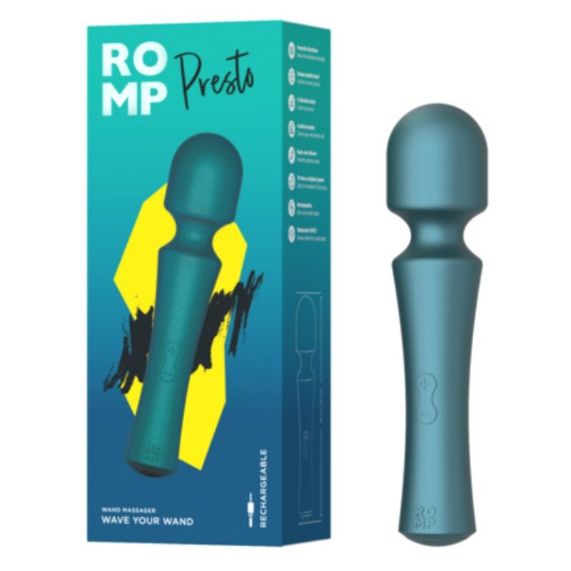 ROMP - PRESTO MINI VIBRATEUR À TÊTE FLEXIBLE VERTE ROMP
