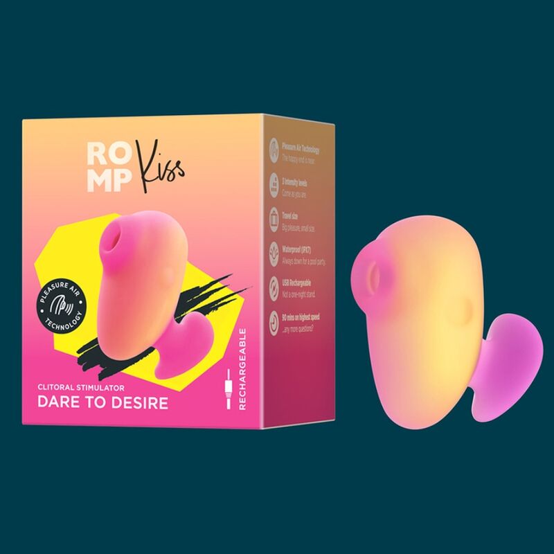 ROMP - KISS VIBRATEUR À DOIGTS RECHARGEABLE À SUCCION CLITORIALE ROMP