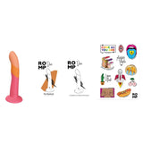 ROMP - DIZI GODEMICHET EN SILICONE AVEC VENTOUSE TRICOLÉ 18 CM ROMP