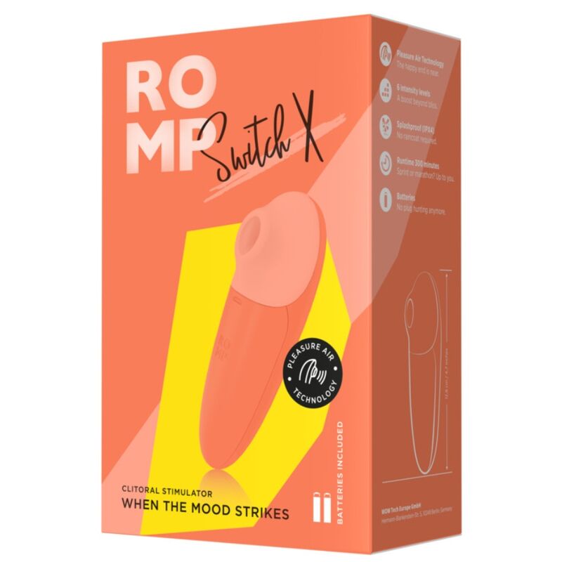 ROMP - SWITCH X STIMULATEUR CLITORIAL 6 NIVEAUX ORANGE ROMP
