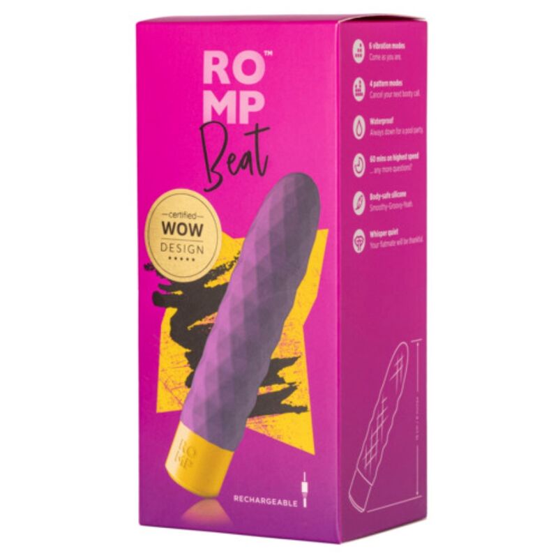 ROMP - BEAT MINI MULTIFONCTION VIBRATEUR BALLE VIOLET ROMP