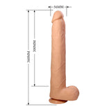 PRETTY LOVE - DANY GODEMICHET RÉALISTE FLEXIBLE AVEC VENTOUSE 36 CM -Ø- 5,6 CM DILDOS
