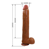 PRETTY LOVE - DANY GODEMICHET FLEXIBLE RÉALISTE AVEC VENTOUSE 36 CM -Ø- 5,6 CM MARRON DILDOS