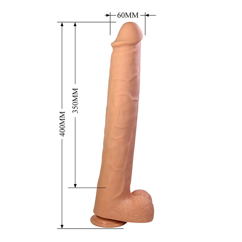 PRETTY LOVE - PAT GODEMICHET RÉALISTE FLEXIBLE AVEC VENTOUSE 40 CM -Ø- 6 CM DILDOS