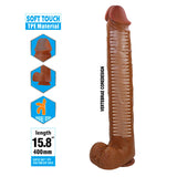 PRETTY LOVE - PAT GODEMICHET FLEXIBLE RÉALISTE AVEC VENTOUSE 40 CM -Ø- 6 CM MARRON DILDOS