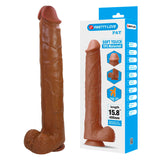 PRETTY LOVE - PAT GODEMICHET FLEXIBLE RÉALISTE AVEC VENTOUSE 40 CM -Ø- 6 CM MARRON DILDOS
