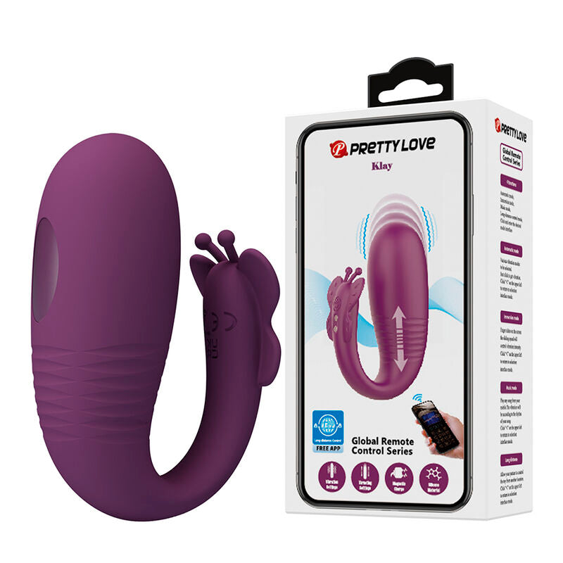 PRETTY LOVE - VIBRATEUR ŒUF À PROFONDEUR KLAY CONTRÔLÉ PAR APPLICATION VIOLET APP SERIES