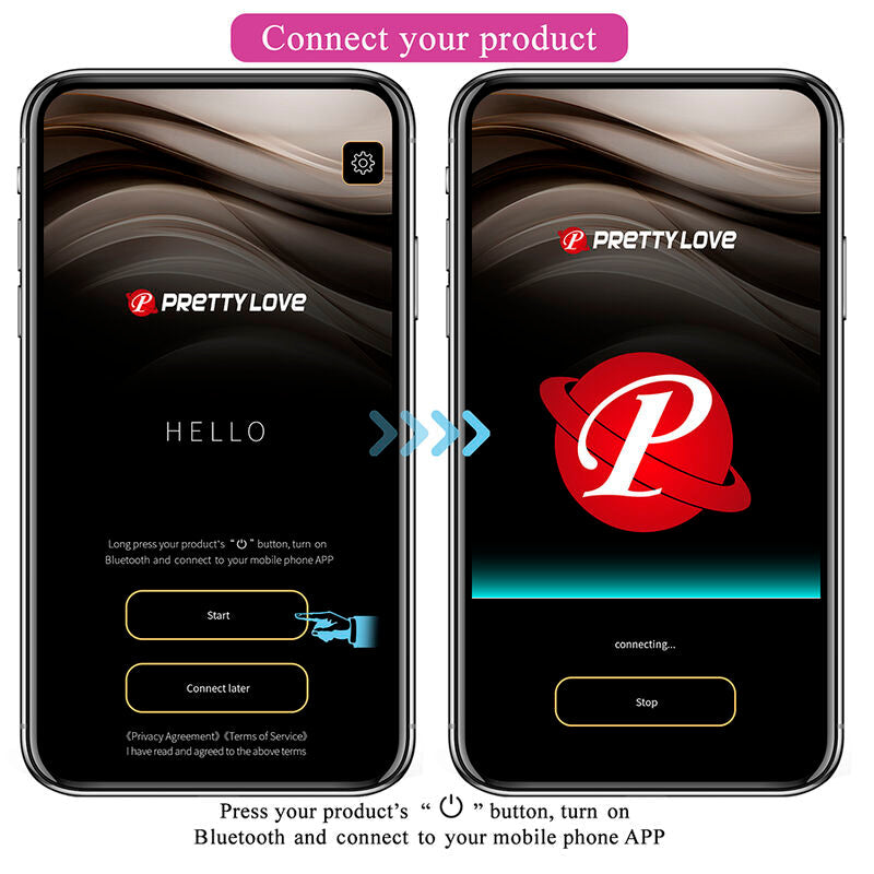 PRETTY LOVE - VIBRATEUR ŒUF À PROFONDEUR KLAY CONTRÔLÉ PAR APPLICATION VIOLET APP SERIES