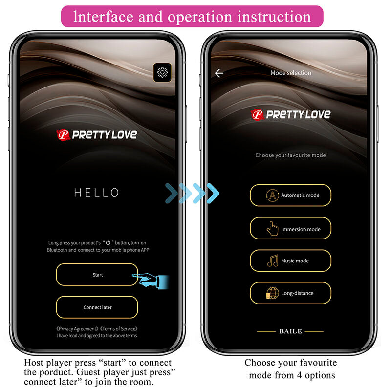 PRETTY LOVE - VIBRATEUR ŒUF À PROFONDEUR KLAY CONTRÔLÉ PAR APPLICATION VIOLET APP SERIES