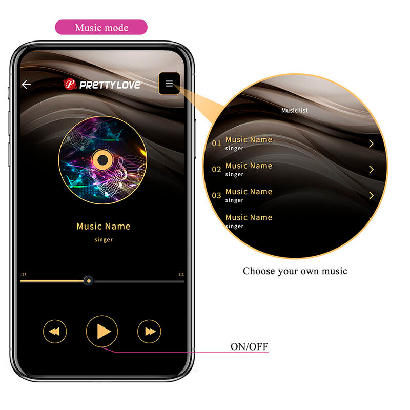 PRETTY LOVE - VIBRATEUR ŒUF À PROFONDEUR KLAY CONTRÔLÉ PAR APPLICATION VIOLET APP SERIES