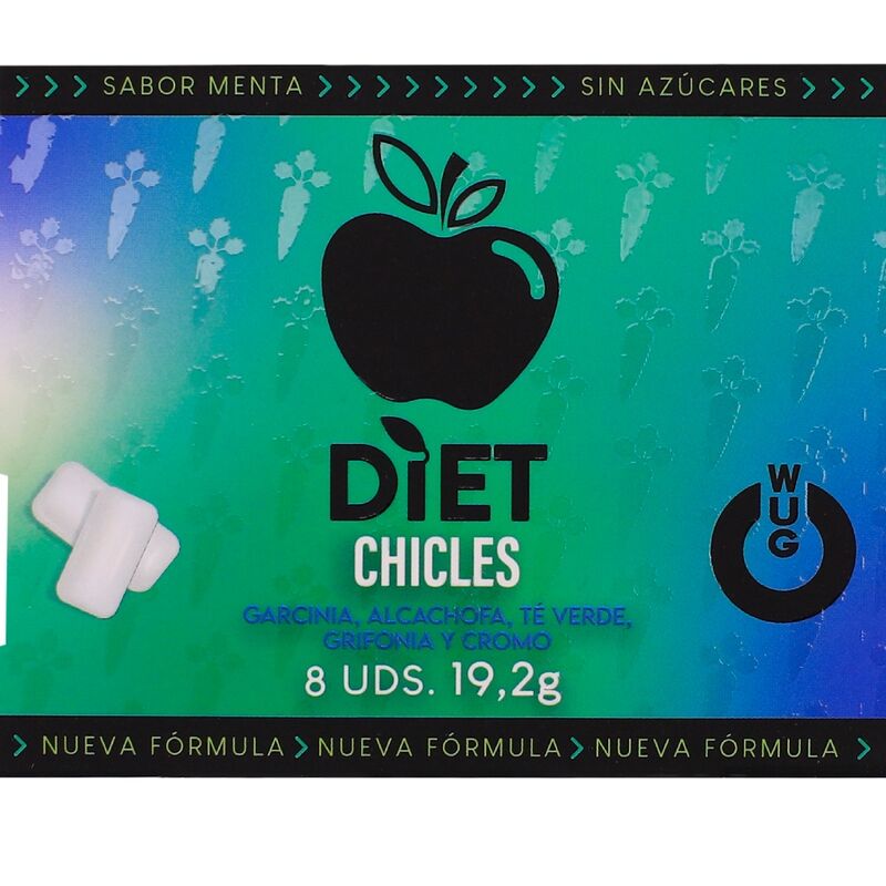 WUG Diet - Contrôle de l'appétit et réduction du grignotage - Plaquette thermoformée de 8 unités WUG GUM