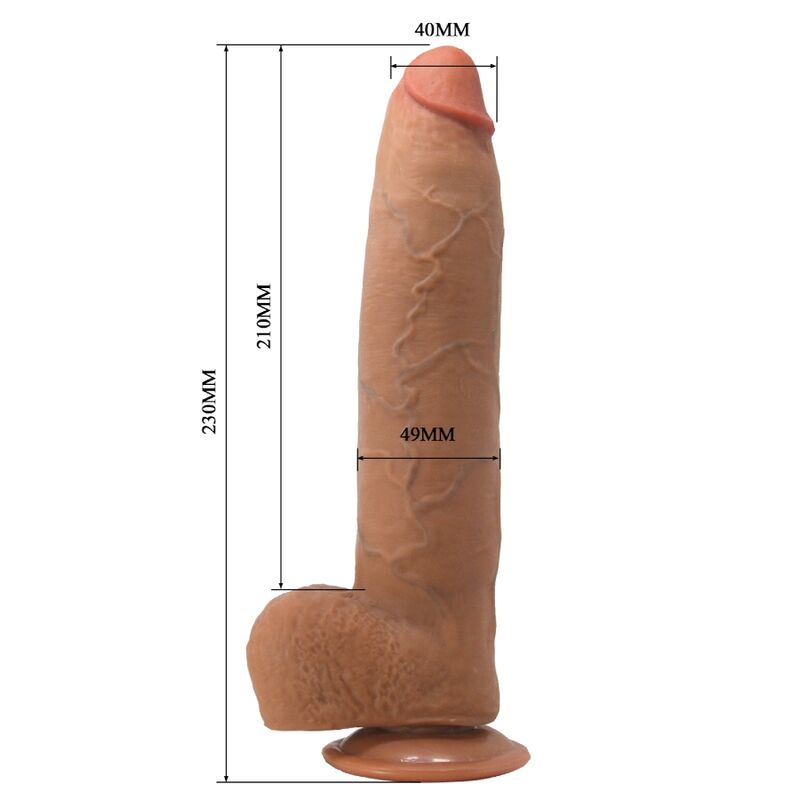 PRETTY LOVE - EVANDER GODEMICHET RÉALISTE FLEXIBLE AVEC VENTOUSE 23 CM -Ø- 4.9 CM DILDOS
