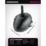FETISH FANTASY SERIES - BODY DOCK BOULE GONFLABLE AVEC GODEMICHET NOIR 41,9 CM FETISH FANTASY SERIES