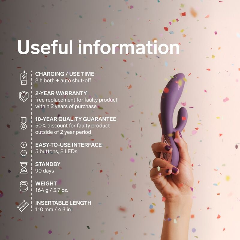 LELO - INA THRUST RABBIT VIBRATEUR À POUSSÉE VIOLET LELO