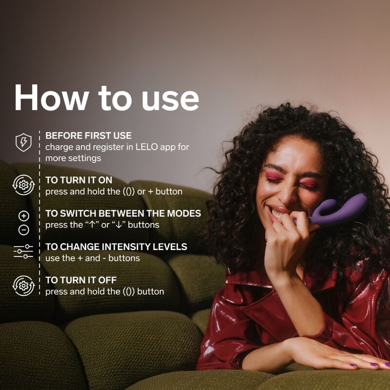 LELO - INA THRUST RABBIT VIBRATEUR À POUSSÉE VIOLET LELO