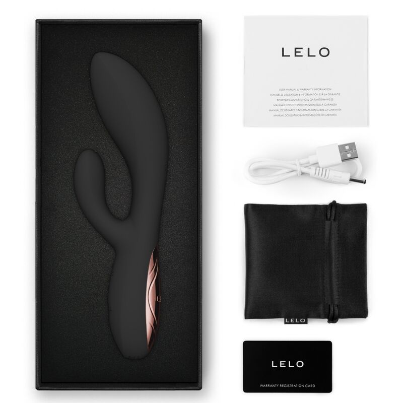 LELO - INA THRUST RABBIT VIBRATEUR À POUSSÉE NOIR LELO