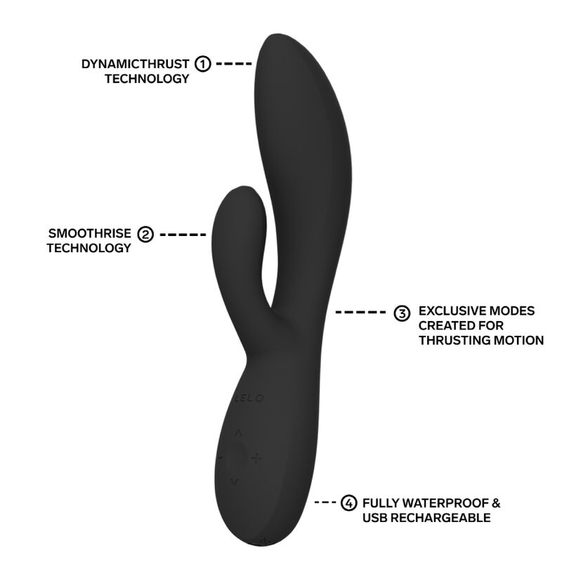LELO - INA THRUST RABBIT VIBRATEUR À POUSSÉE NOIR LELO