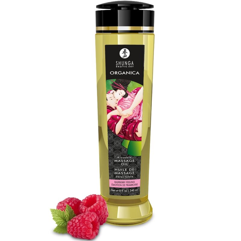 SHUNGA - HUILE DE MASSAGE BIO À LA FRAMBOISE 240 ML SHUNGA OILS