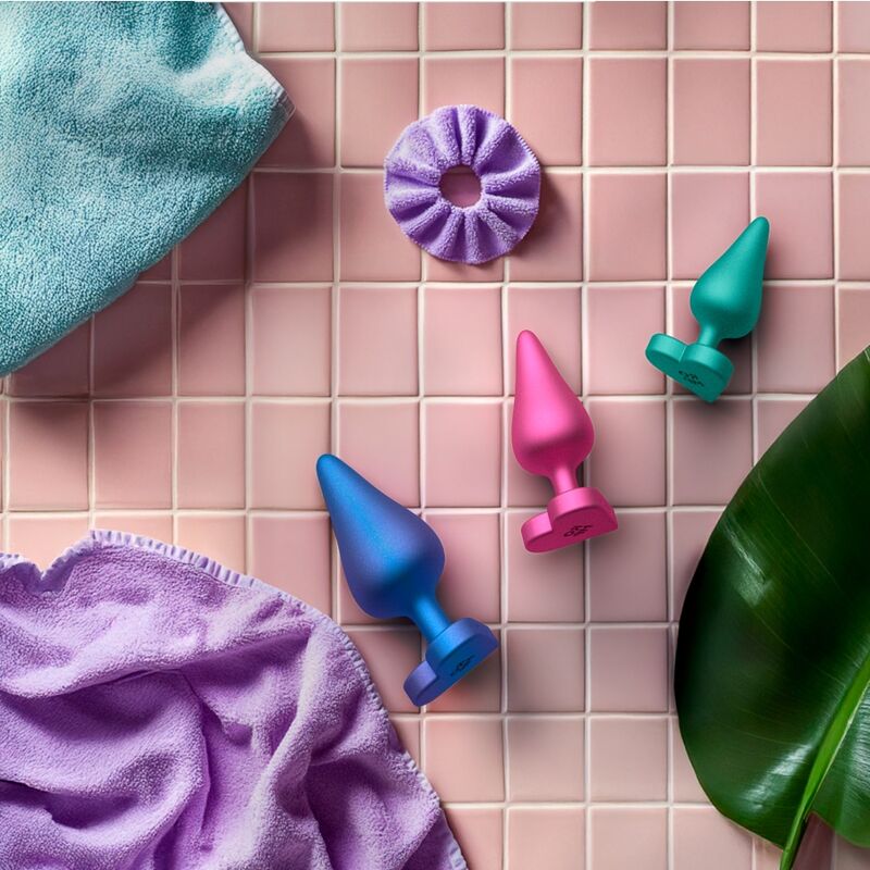 ROMP - KIT D'ENTRAÎNEMENT ANAL LUSTER TAILLES S/M/L AVEC BASE EN FORME DE CŒUR ROMP