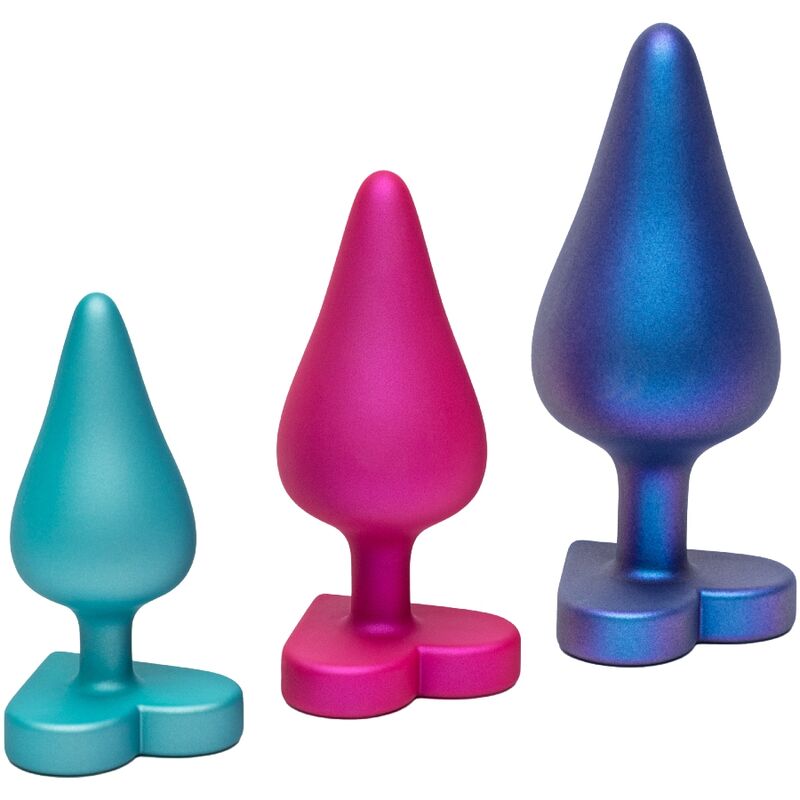 ROMP - KIT D'ENTRAÎNEMENT ANAL LUSTER TAILLES S/M/L AVEC BASE EN FORME DE CŒUR ROMP