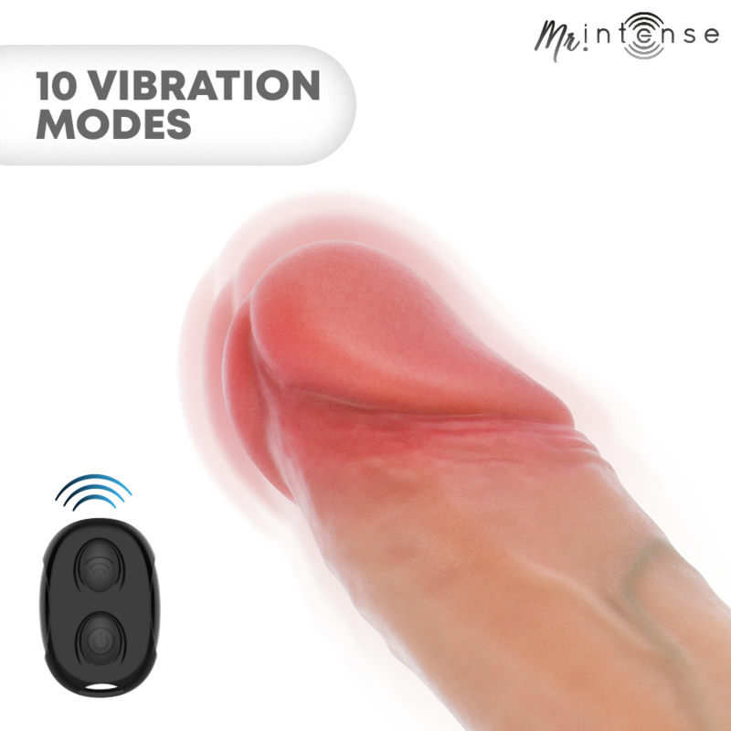 MR INTENSE - ARNOLD L VIBRATEUR MANCHON PÉNIS EN SILICONE AVEC TÉLÉCOMMANDE 16 CM -Ø- 4,5 CM MR. INTENSE PENIS ACCESSORIES