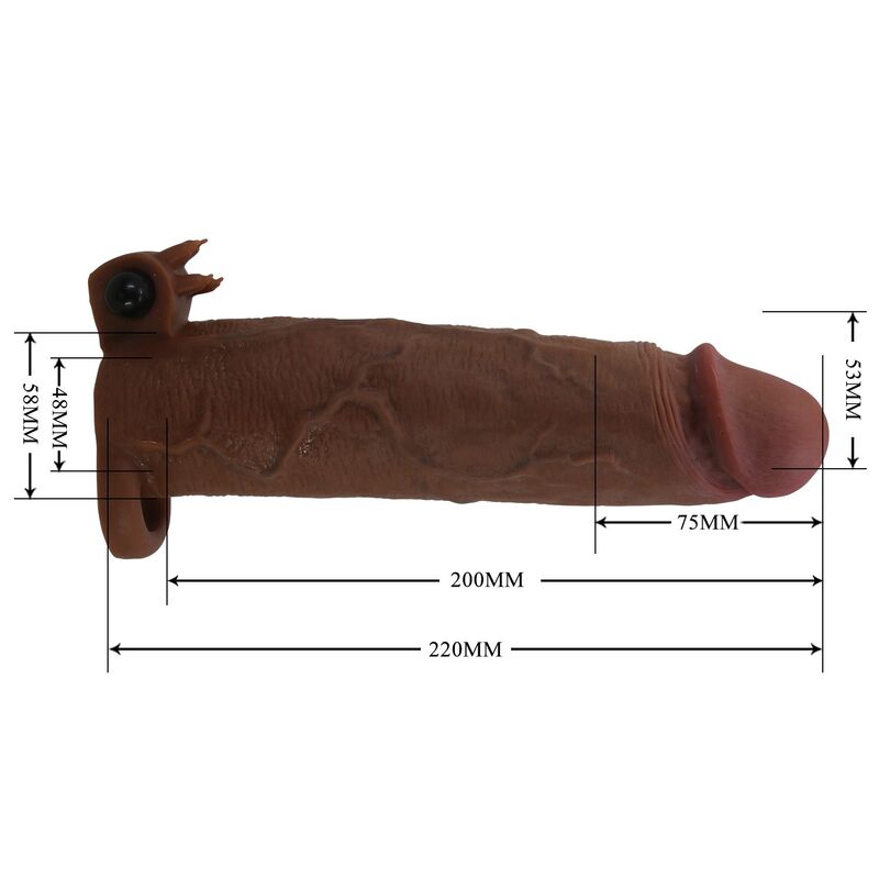 PRETTY LOVE - XERXES MANCHON PÉNIS VIBRANT 22 CM Ø 4,5 CM MARRON DILDOS