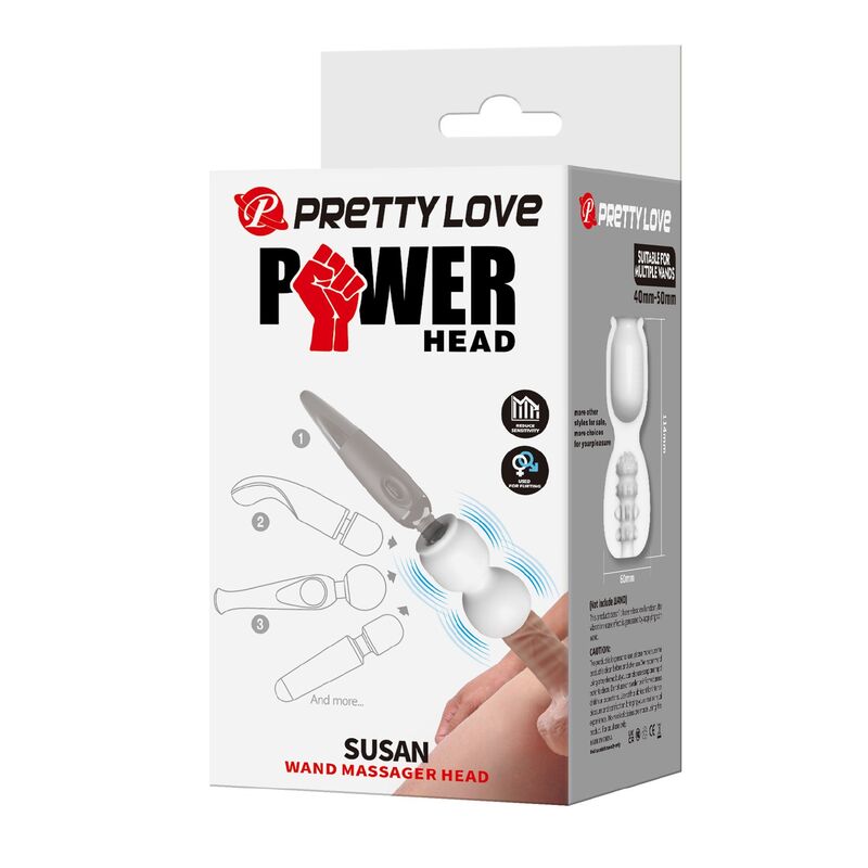PRETTY LOVE - SUSAN POWER HEAD WAND MASSAGER Ø 6,5 CM PRETTY LOVE