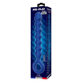 MR PLAY - PERLES ANALES EN SILICONE BLEU ET PLUG ANAL -Ø- 3,4 CM - 28,5 CM MR PLAY