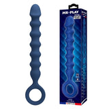 MR PLAY - PERLES ANALES EN SILICONE BLEU ET PLUG ANAL -Ø- 3,4 CM - 28,5 CM MR PLAY