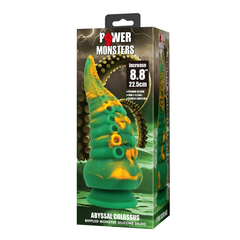 POWER MONSTERS - ABYSSAL COLOSSUS BICOLOR FANTASY GODEMICHET EN SILICONE 22,5 CM Ø 6 CM POWER MONSTERS