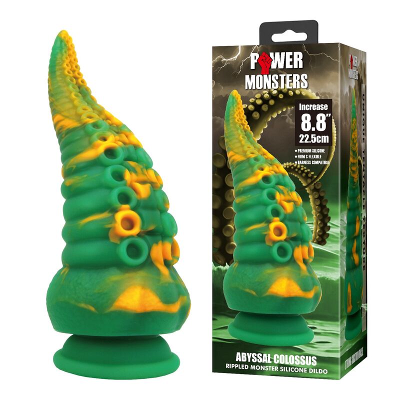 POWER MONSTERS - ABYSSAL COLOSSUS BICOLOR FANTASY GODEMICHET EN SILICONE 22,5 CM Ø 6 CM POWER MONSTERS