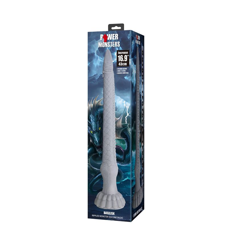 POWER MONSTERS - GODEMICHET EN SILICONE BASILISK FANTASY 43 CM Ø 5 CM POWER MONSTERS
