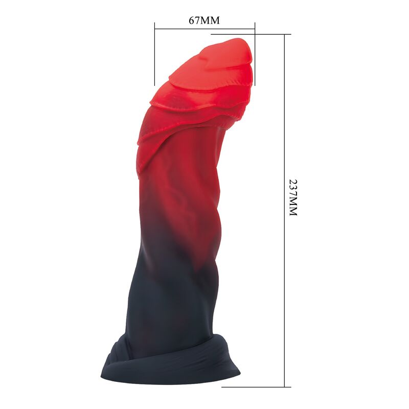 POWER MONSTERS - GOLIATH INFERNAL BICOLORE FANTASY GODEMICHET EN SILICONE 25 CM Ø 6 CM POWER MONSTERS