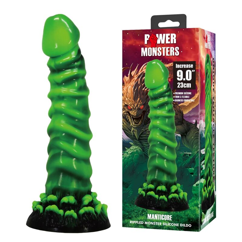POWER MONSTERS - MANTICORE FANTASY GODEMICHET EN SILICONE 23 CM Ø 5 CM POWER MONSTERS