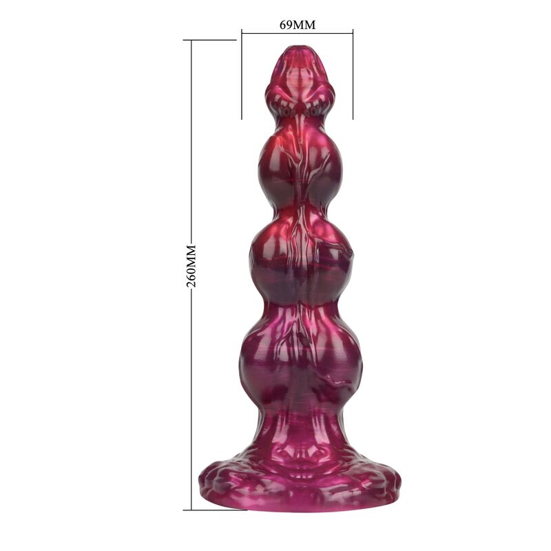 POWER MONSTERS - PRIMAL BEASTLORD GODEMICHET EN SILICONE TRANSLUCIDE ROSE FANTASTIQUE 26 CM Ø 5 CM POWER MONSTERS