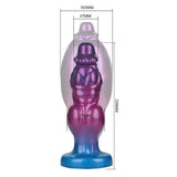 POWER MONSTERS - RIFT TITAN BICOLORE GONFLABLE EN SILICONE FANTASTIQUE 24 CM Ø 5 CM POWER MONSTERS