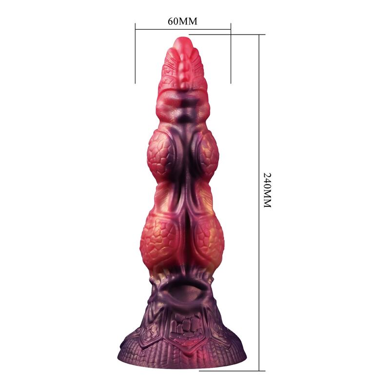POWER MONSTERS - SAVAGE BEASTLORD TRICOLOR FANTASY GODEMICHET EN SILICONE 24 CM Ø 5 CM POWER MONSTERS