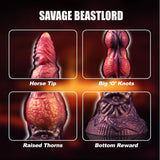 POWER MONSTERS - SAVAGE BEASTLORD TRICOLOR FANTASY GODEMICHET EN SILICONE 24 CM Ø 5 CM POWER MONSTERS