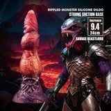 POWER MONSTERS - SAVAGE BEASTLORD TRICOLOR FANTASY GODEMICHET EN SILICONE 24 CM Ø 5 CM POWER MONSTERS